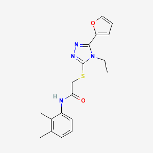 molecular formula C18H20N4O2S B12013153 N-(2,3-dimethylphenyl)-2-{[4-ethyl-5-(furan-2-yl)-4H-1,2,4-triazol-3-yl]sulfanyl}acetamide CAS No. 557069-48-4