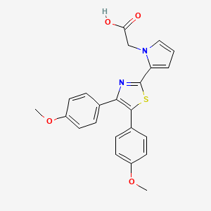 molecular formula C23H20N2O4S B1201316 Desethyl KBT-3022 CAS No. 101001-72-3