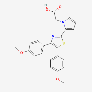 molecular formula C23H20N2O4S B1201316 Desethyl kbt-3022 CAS No. 101001-72-3