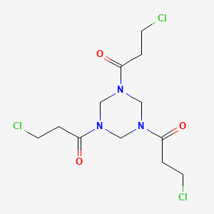 molecular formula C12H18Cl3N3O3 B12013183 1,3,5-Tris(3-chloropropanoyl)-1,3,5-triazinane CAS No. 20120-32-5