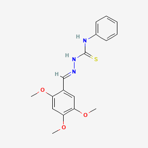 molecular formula C17H19N3O3S B12013219 2,4,5-Trimethoxybenzaldehyde N-phenylthiosemicarbazone CAS No. 475193-85-2