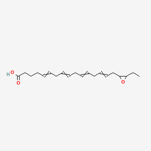 molecular formula C20H30O3 B1201322 16-(3-Ethyloxiran-2-yl)hexadeca-5,8,11,14-tetraenoic acid 