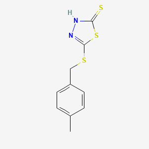 molecular formula C10H10N2S3 B12013242 5-((4-Methylbenzyl)thio)-1,3,4-thiadiazole-2-thiol CAS No. 210285-93-1