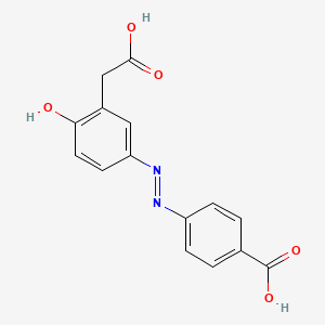 molecular formula C15H12N2O5 B1201326 5-(4-Carboxyphenyl)azo-2-hydroxybenzeneacetic acid CAS No. 78028-03-2