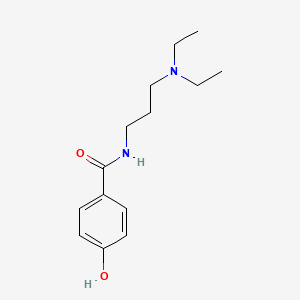 molecular formula C14H22N2O2 B1201328 4-Hydroxy-N-(3-diethylaminopropyl)benzamide CAS No. 81566-92-9