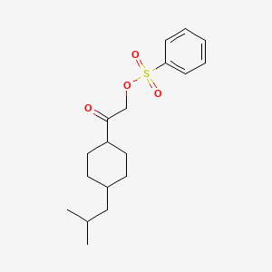 molecular formula C18H26O4S B1201330 2-(4-Isobutylcyclohexyl)-2-oxoethyl benzenesulfonate CAS No. 84856-18-8