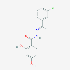 molecular formula C14H11ClN2O3 B12013331 N'-(3-Chlorobenzylidene)-2,4-dihydroxybenzohydrazide CAS No. 382598-19-8