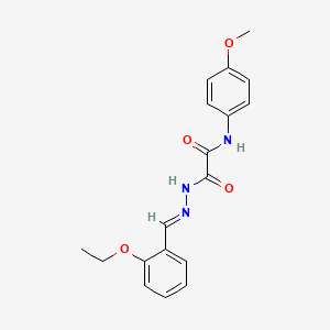 molecular formula C18H19N3O4 B12013363 2-(2-(2-Ethoxybenzylidene)hydrazino)-N-(4-methoxyphenyl)-2-oxoacetamide CAS No. 359810-25-6