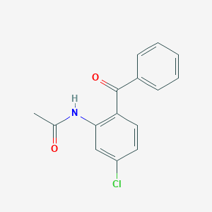 molecular formula C15H12ClNO2 B12013364 N-(2-benzoyl-5-chlorophenyl)acetamide 