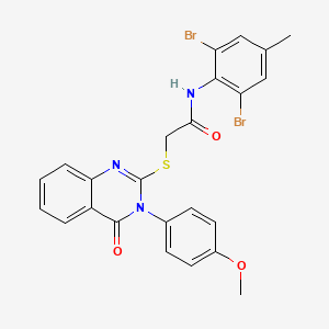 molecular formula C24H19Br2N3O3S B12013401 N-(2,6-dibromo-4-methylphenyl)-2-{[3-(4-methoxyphenyl)-4-oxo-3,4-dihydroquinazolin-2-yl]sulfanyl}acetamide CAS No. 618880-49-2