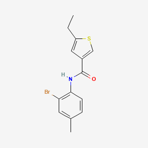 molecular formula C14H14BrNOS B1201341 N-(2-bromo-4-methylphenyl)-5-ethylthiophene-3-carboxamide 