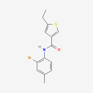 molecular formula C14H14BrNOS B1201341 N-(2-bromo-4-methylphenyl)-5-ethyl-3-thiophenecarboxamide 