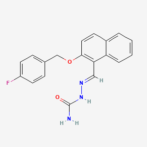 molecular formula C19H16FN3O2 B12013436 2-((4-Fluorobenzyl)oxy)-1-naphthaldehyde semicarbazone CAS No. 765910-04-1