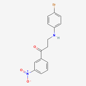molecular formula C15H13BrN2O3 B1201346 3-(4-Bromoanilino)-1-(3-nitrophenyl)-1-propanone 