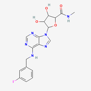 3,4-dihydroxy-5-[6-[(3-iodophenyl)methylamino]-9-purinyl]-N-methyl-2-oxolanecarboxamide
