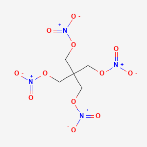 molecular formula C5H8N4O12<br>C5H8N4O12<br>C(CH2ONO2)4 B1201358 Pentaerythritol tetranitrate CAS No. 78-11-5
