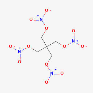 molecular formula C5H8N4O12<br>C(CH2ONO2)4<br>C5H8N4O12 B1201358 Pentaerythritol tetranitrate CAS No. 78-11-5