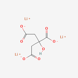 molecular formula C6H8O7.3Li<br>C6H8Li3O7 B1201360 1,2,3-Propanetricarboxylic acid, 2-hydroxy-, trilithium salt CAS No. 919-16-4