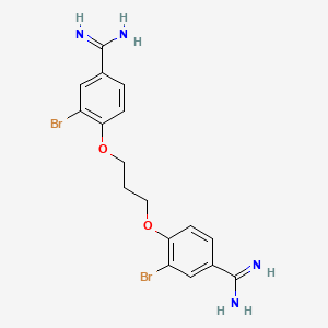 molecular formula C17H18Br2N4O2 B1201361 二溴丙帕米定 CAS No. 496-00-4
