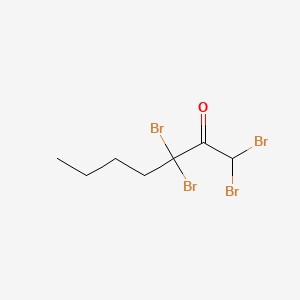 molecular formula C7H10Br4O B1201370 1,1,3,3-Tetrabromoheptan-2-one CAS No. 54899-94-4