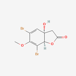 molecular formula C9H8Br2O4 B1201371 (+-)-Aeroplysinin 2 CAS No. 37676-85-0