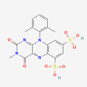 molecular formula C19H16N4O8S2 B1201376 10-(2',6'-Dimethylphenyl)-3-methylisoalloxazine-6,8-disulfonate CAS No. 40155-15-5