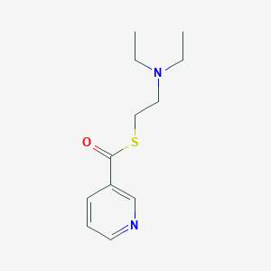 3-Pyridinecarbothioic acid, S-(2-(diethylamino)ethyl) ester