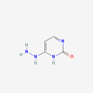 molecular formula C4H6N4O B1201390 2-Hydroxy-4-hydrazinopyrimidine CAS No. 3310-41-6