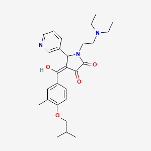 molecular formula C27H35N3O4 B12013973 1-[2-(diethylamino)ethyl]-3-hydroxy-4-(4-isobutoxy-3-methylbenzoyl)-5-(3-pyridinyl)-1,5-dihydro-2H-pyrrol-2-one 