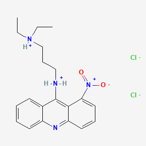 Acridine, 9-((3-(diethylamino)propyl)amino)-1-nitro-, dihydrochloride