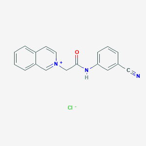 molecular formula C18H14ClN3O B12013986 2-(2-(3-Cyanoanilino)-2-oxoethyl)isoquinolinium chloride 