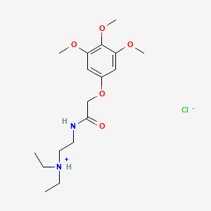 molecular formula C17H29ClN2O5 B1201399 N-(2-Diethylaminoethyl)-3,4,5-trimethoxyphenoxyacetamide hydrochloride CAS No. 24789-78-4