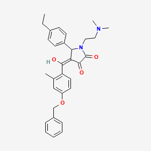 molecular formula C31H34N2O4 B12014027 4-[4-(Benzyloxy)-2-methylbenzoyl]-1-[2-(dimethylamino)ethyl]-5-(4-ethylphenyl)-3-hydroxy-1,5-dihydro-2H-pyrrol-2-one 