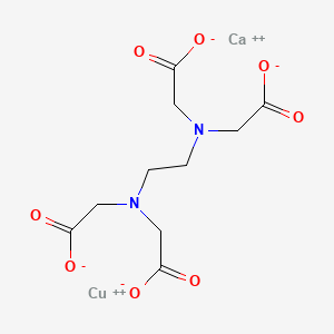 molecular formula C10H12CaCuN2O8 B1201405 calcium;copper;2-[2-[bis(carboxylatomethyl)amino]ethyl-(carboxylatomethyl)amino]acetate CAS No. 66317-91-7
