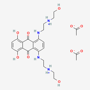 1,4-Dihydroxy-5,8-bis(2-((2-hydroxyethyl)amino)ethylamino)-9,10-anthracenedione diacetate