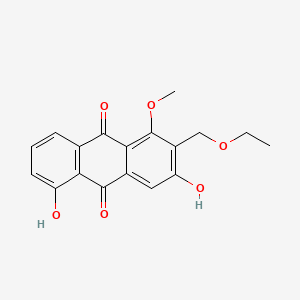 molecular formula C18H16O6 B1201411 5-Hydroxydamnacanthol-omega-ethyl ether CAS No. 103956-44-1