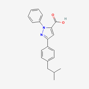 molecular formula C20H20N2O2 B12014116 3-(4-Isobutylphenyl)-1-phenyl-1H-pyrazole-5-carboxylic acid CAS No. 618102-88-8