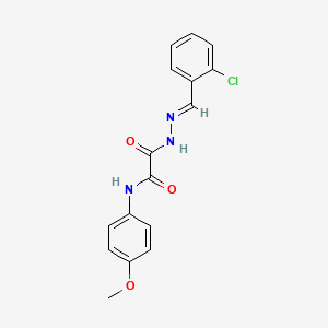 molecular formula C16H14ClN3O3 B12014146 2-(2-(2-Chlorobenzylidene)hydrazino)-N-(4-methoxyphenyl)-2-oxoacetamide CAS No. 357267-58-4