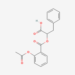 molecular formula C18H16O6 B1201418 2-{[2-(Acetyloxy)benzoyl]oxy}-3-phenylpropanoic acid CAS No. 80639-97-0