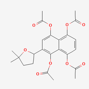 molecular formula C24H26O9 B1201419 Cycloalkannin leucoacetate CAS No. 80186-91-0