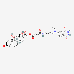 molecular formula C39H52N4O9 B1201420 Cortisol-21-hemisuccinate-aminobutylethylisoluminol CAS No. 80632-51-5