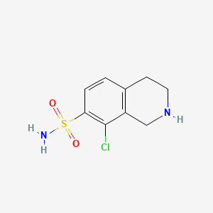 molecular formula C9H11ClN2O2S B1201421 8-Chloro-tetrahydroisoquinoline-7-sulfonamide CAS No. 81134-73-8