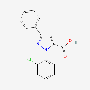molecular formula C16H11ClN2O2 B12014477 1-(2-chlorophenyl)-3-phenyl-1H-pyrazole-5-carboxylic acid CAS No. 618102-00-4