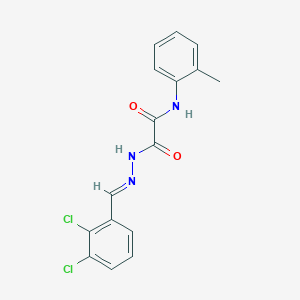 molecular formula C16H13Cl2N3O2 B12014483 2-[(2E)-2-(2,3-dichlorobenzylidene)hydrazinyl]-N-(2-methylphenyl)-2-oxoacetamide 
