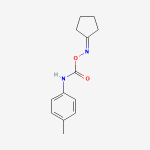 molecular formula C13H16N2O2 B1201451 N-(4-methylphenyl)carbamic acid (cyclopentylideneamino) ester 