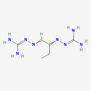 molecular formula C6H14N8 B1201454 2-[1-(Diaminomethylidenehydrazinylidene)butan-2-ylideneamino]guanidine 