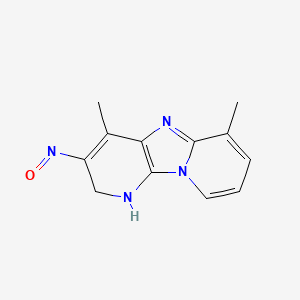 molecular formula C12H12N4O B1201455 3-Hydroxyamino-4,6-dimethyldipyrido(1,2-a:3',2'-d)imidazole CAS No. 98046-72-1