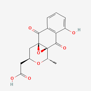 molecular formula C16H14O7 B1201459 Nanaomycin E CAS No. 72660-52-7