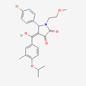 molecular formula C24H26BrNO5 B12014675 5-(4-Bromophenyl)-3-hydroxy-4-(4-isopropoxy-3-methylbenzoyl)-1-(2-methoxyethyl)-1H-pyrrol-2(5H)-one CAS No. 371130-31-3
