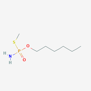 molecular formula C7H18NO2PS B120148 1-(Amino-methylsulfanylphosphoryl)oxyhexane CAS No. 150641-14-8